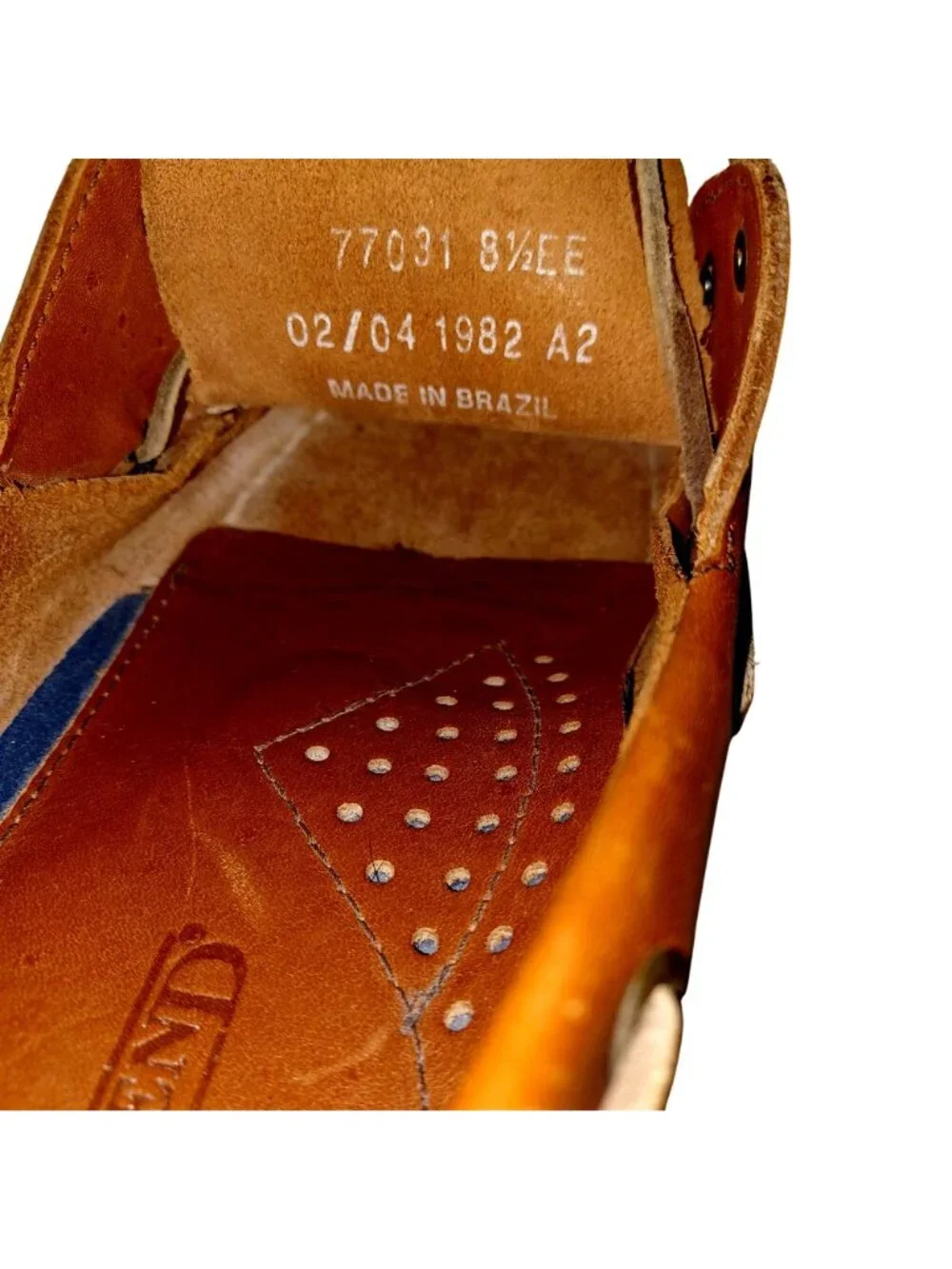 Lands End Shoe Deck Boat Loafer Brown Classic Coastal Preppy Leather Men 8.5 EE